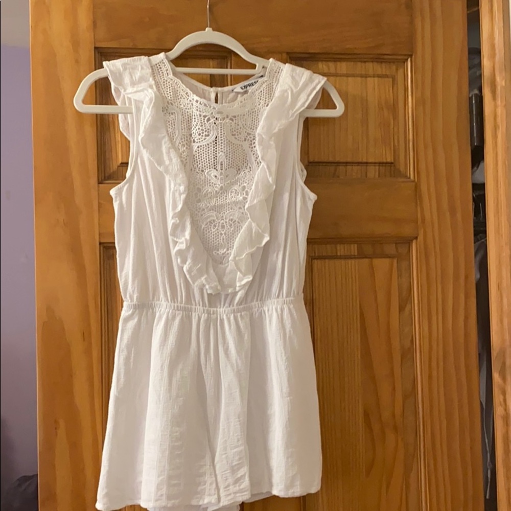 Cute White Lace Romper